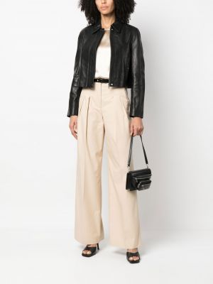 Hose ausgestellt mit plisseefalten Calvin Klein beige