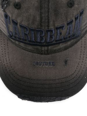 Distressed cap aus baumwoll Botter schwarz