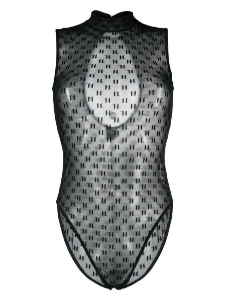 Κορμάκι με διαφανεια Karl Lagerfeld μαύρο