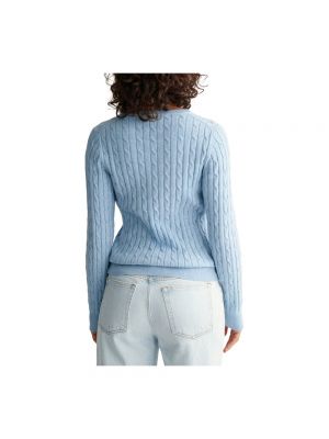 Sweter bawełniany Gant niebieski