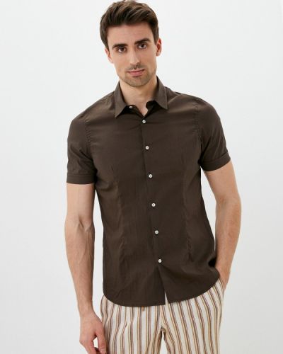 Рубашка с коротким рукавом Primo Emporio, коричневая