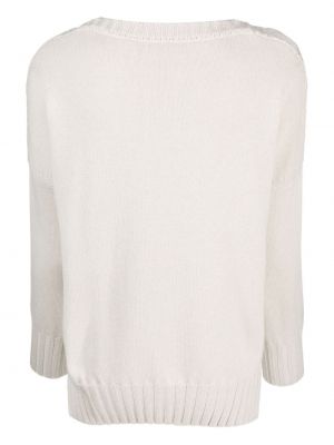 Pletený vlněný svetr D.exterior bílý