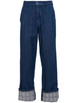 Pantaloni con stampa Jw Anderson blu