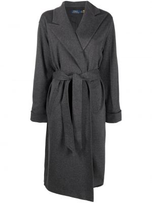 Kabát s výstřihem do v Polo Ralph Lauren šedý
