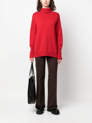 Sweter z kaszmiru relaxed fit Chinti & Parker czerwony
