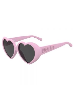 Occhiali da sole con motivo a cuore Moschino Eyewear rosa