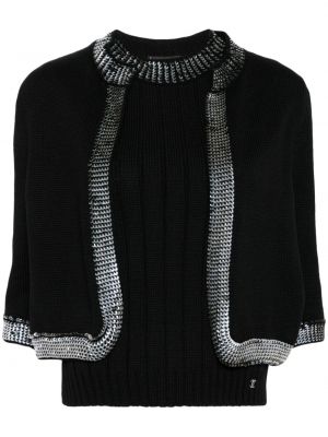Vlnená bunda Chanel Pre-owned čierna