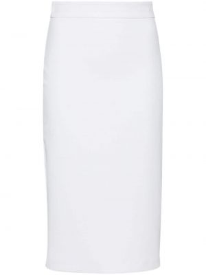 Midi φούστα από κρεπ Elisabetta Franchi λευκό