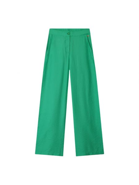 Szerokie spodnie Pom Amsterdam zielone