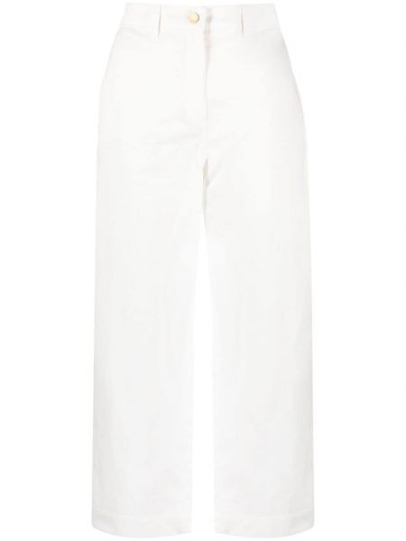 Lněné kalhoty 's Max Mara bílé
