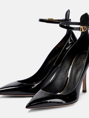 Pantofi cu toc din piele de lac Valentino Garavani negru