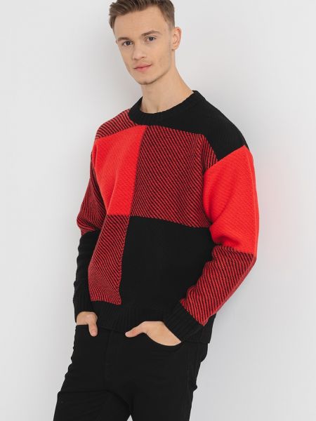 Шерстяной свитер Hugo красный