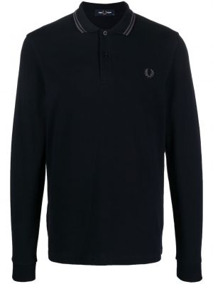 Brodert poloskjorte Fred Perry blå