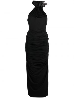 Коктейлна рокля на цветя Giuseppe Di Morabito черно