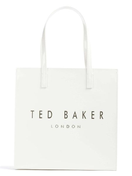 Кожаная сумка шоппер из искусственной кожи Ted Baker белая