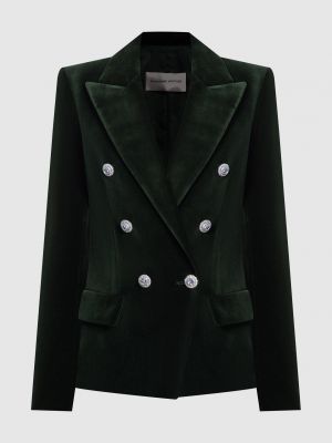 Бархатный пиджак Alexandre Vauthier зеленый