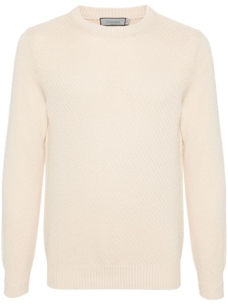 Kokvilnas džemperis Canali balts