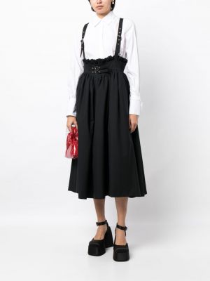 Plisované midi šaty Noir Kei Ninomiya černé