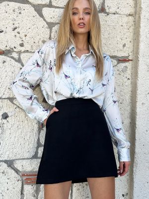 Satynowa koszula oversize Trend Alaçatı Stili