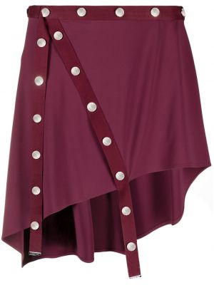 Ασύμμετρη φούστα mini με κουμπιά The Attico μωβ