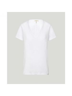 Camiseta de algodón con escote v Rag & Bone blanco