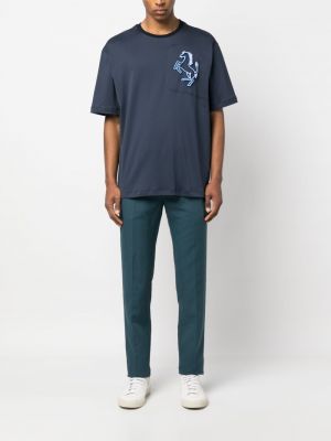 T-shirt en coton Ferrari bleu