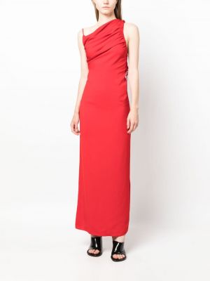Sukienka koktajlowa drapowana Christopher Esber czerwona