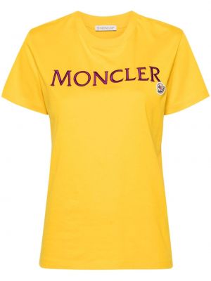 Памучна тениска бродирана Moncler