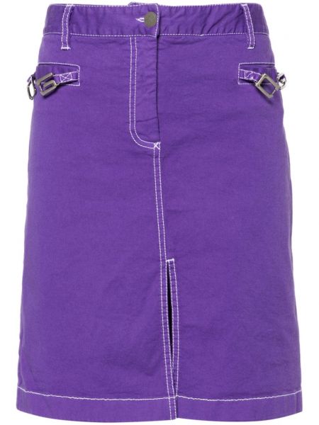 Skeltu sijonu žemu liemeniu Dolce & Gabbana Pre-owned violetinė
