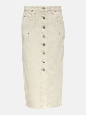 Spódnica jeansowa Marant Etoile beżowa