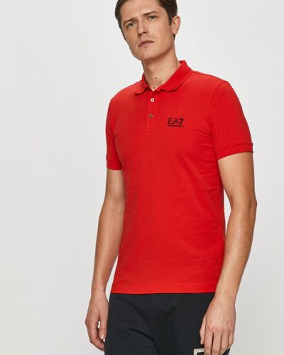Тениска с дълъг ръкав Ea7 Emporio Armani червено