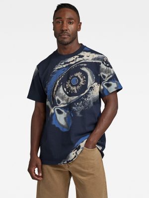 Camiseta de algodón con estampado de estrellas G-star Raw