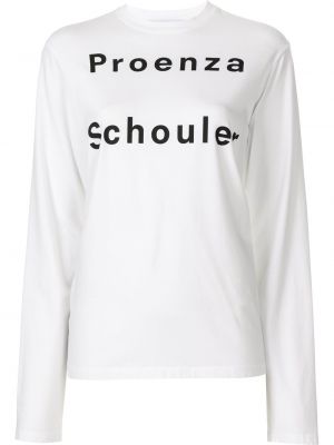 T-shirt avec manches longues Proenza Schouler White Label blanc