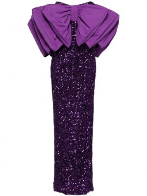 Rochie de seară cu funde Rotate violet