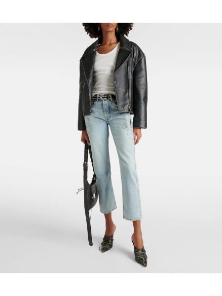 Straight jeans mit spikes 7 For All Mankind