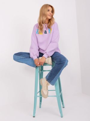Kapučdžemperis ar uzrakstiem Fashionhunters violets