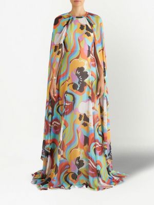 Dlouhé šaty s potiskem s paisley potiskem Etro