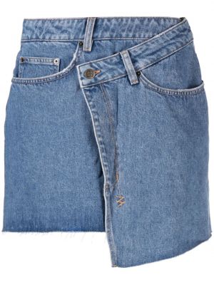 Asymetrická džínsová sukňa Ksubi modrá