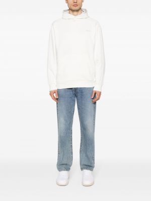 Kokvilnas kapučdžemperis ar izšuvumiem Boggi Milano balts