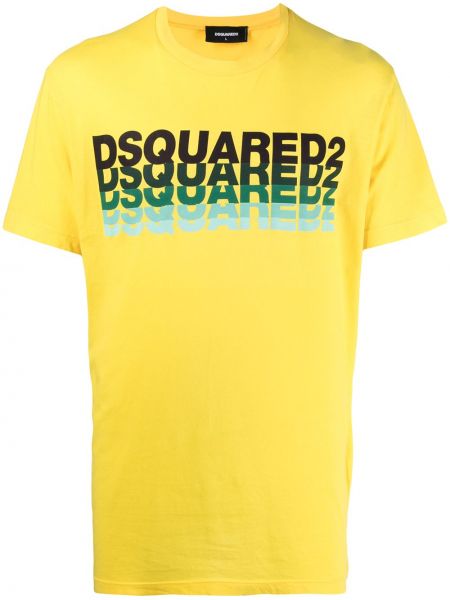 T-shirt con stampa Dsquared2 giallo