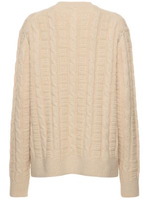 Pull en laine en tricot Acne Studios beige