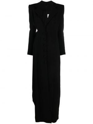Koktejl obleka iz krep tkanine Jean-louis Sabaji črna