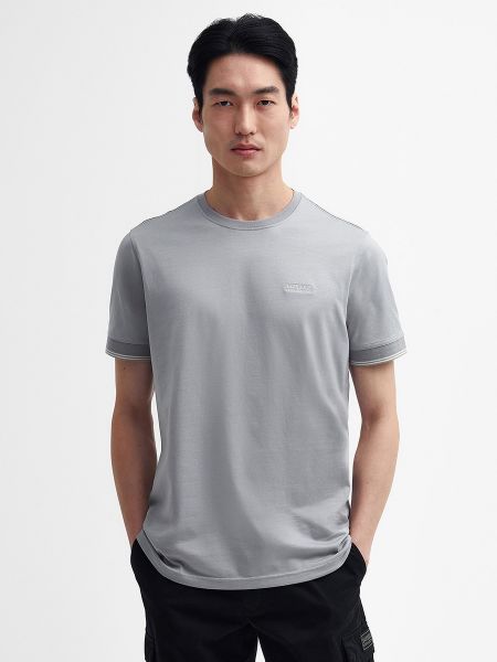 Camiseta con bordado manga corta Barbour gris