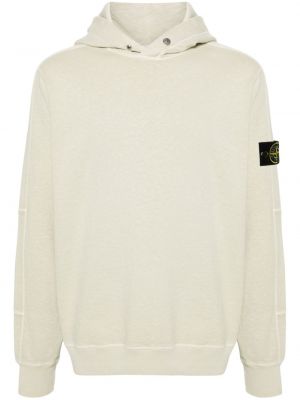 Bavlněná mikina s kapucí Stone Island zelená