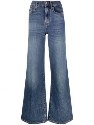 Hög midja flare jeans Frame blå