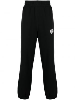 Spodnie sportowe bawełniane z nadrukiem Billionaire Boys Club czarne