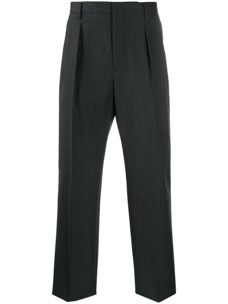 Rovné kalhoty Valentino Garavani šedé