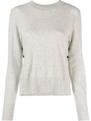 Kašmírový svetr s kulatým výstřihem Max & Moi šedý