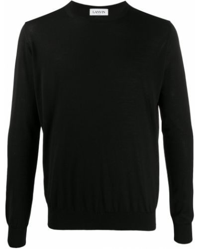 Jersey con bordado de tela jersey Lanvin negro