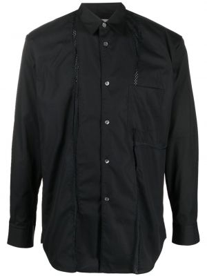 Mesh lange ærmer skjorte Comme Des Garcons Shirt sort